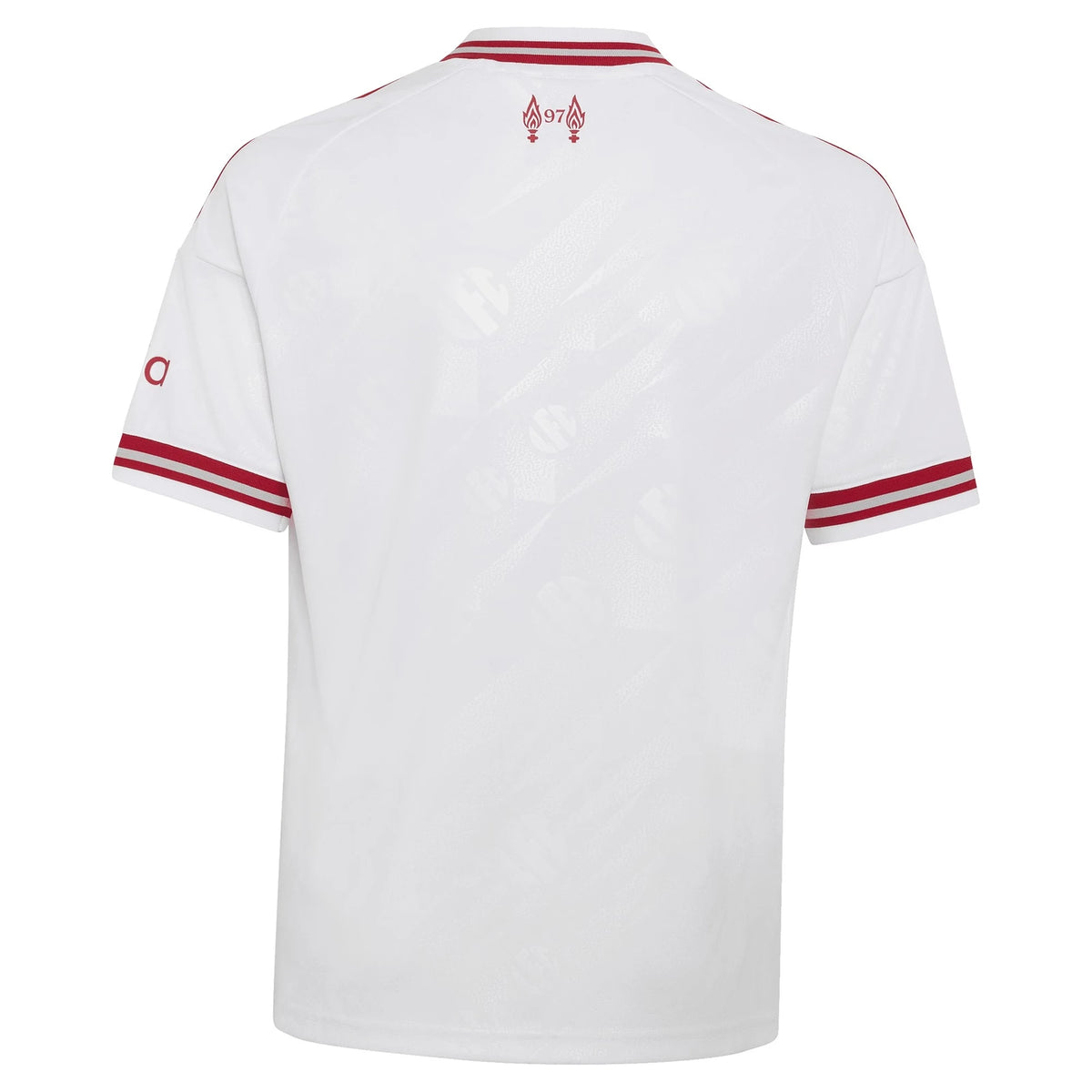 Back view of youth Liverpool 2026-2027 away white replica football shirt by Final Third Kit