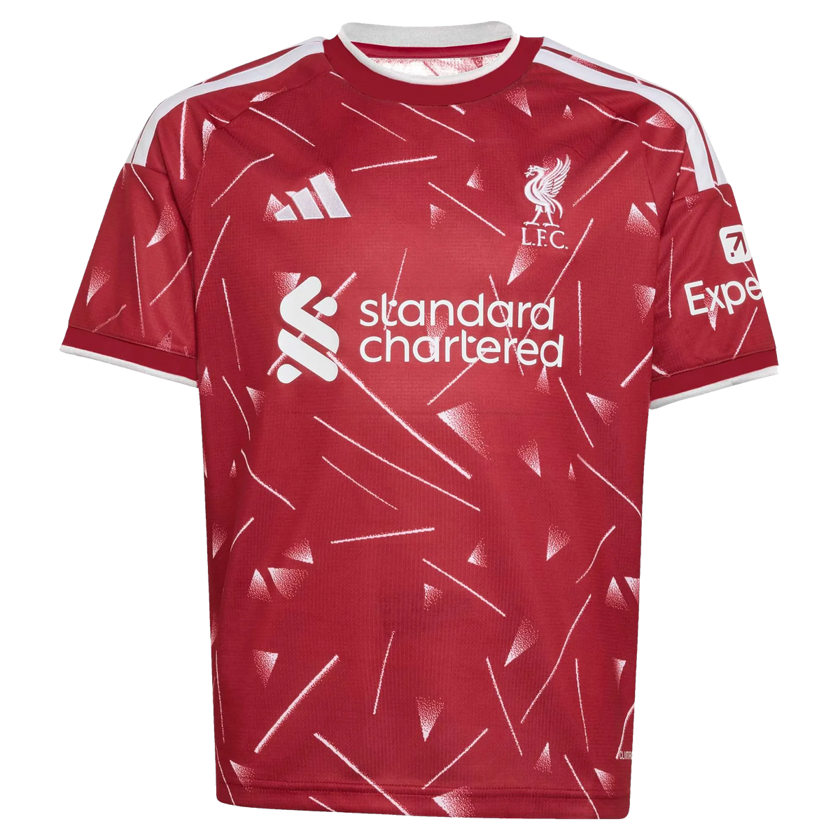 Front view of youth Liverpool 2026-2027 home red replica custom soccer jersey by Final Third Kit