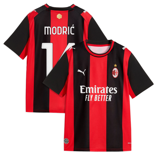 Luka Modrić AC Milan Youth 2026/27 Home Replica Jersey - Black_Red