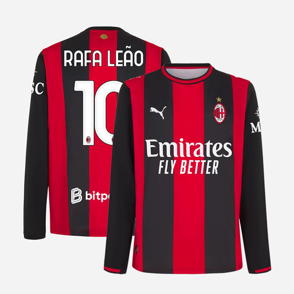 AC Milan 2026/27 long sleeve home jersey with RAFA LEÃO #10 custom print