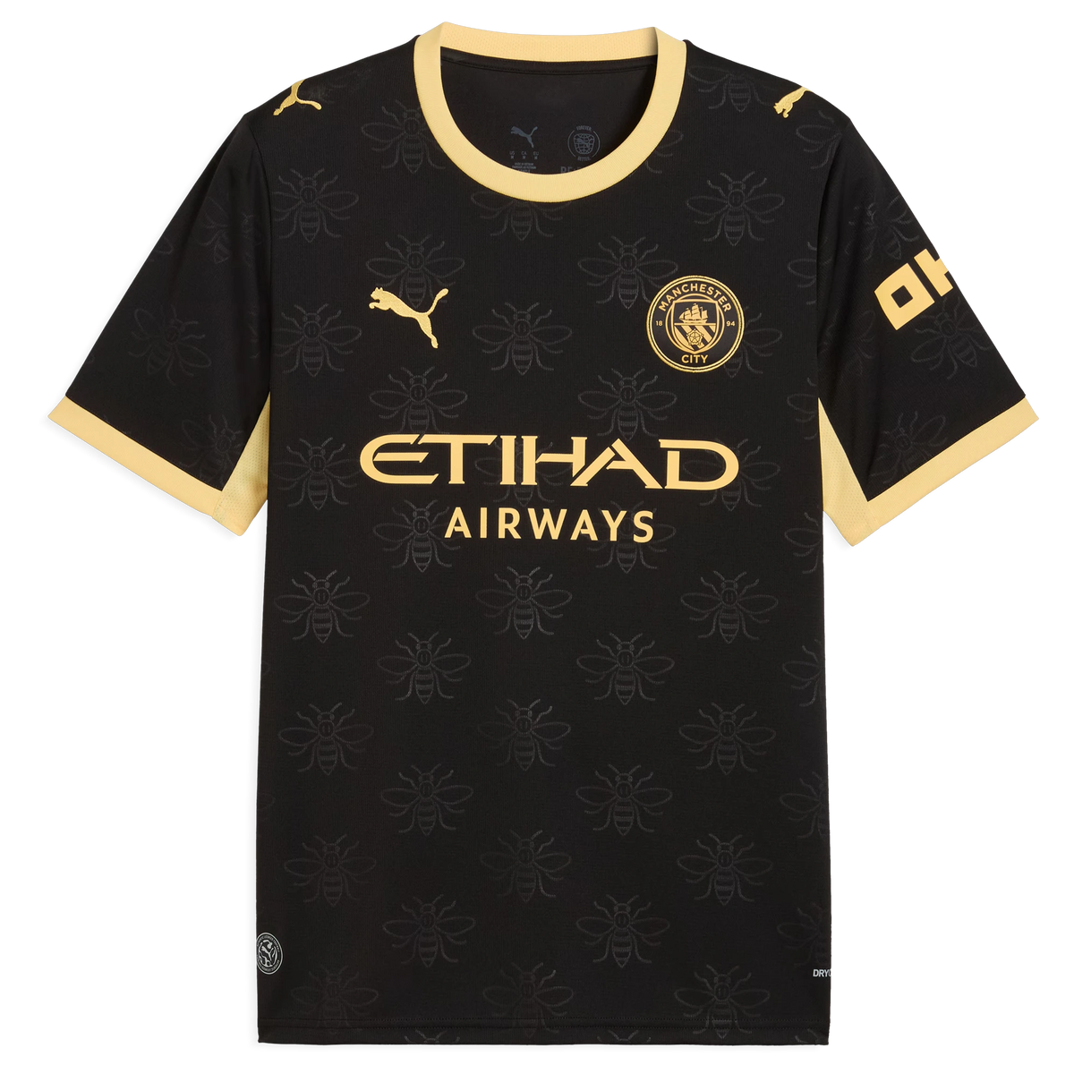 Front view of men's Manchester City 2026-2027 away black replica soccer jersey by Final Third Kit