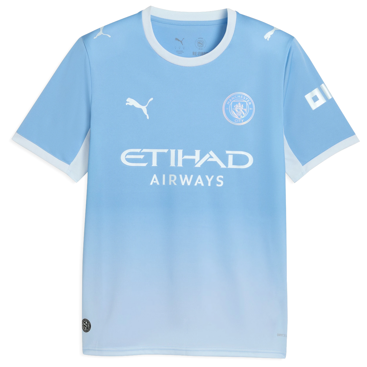 Front view of men's Manchester City 2026-2027 home light blue replica soccer jersey by Final Third Kit