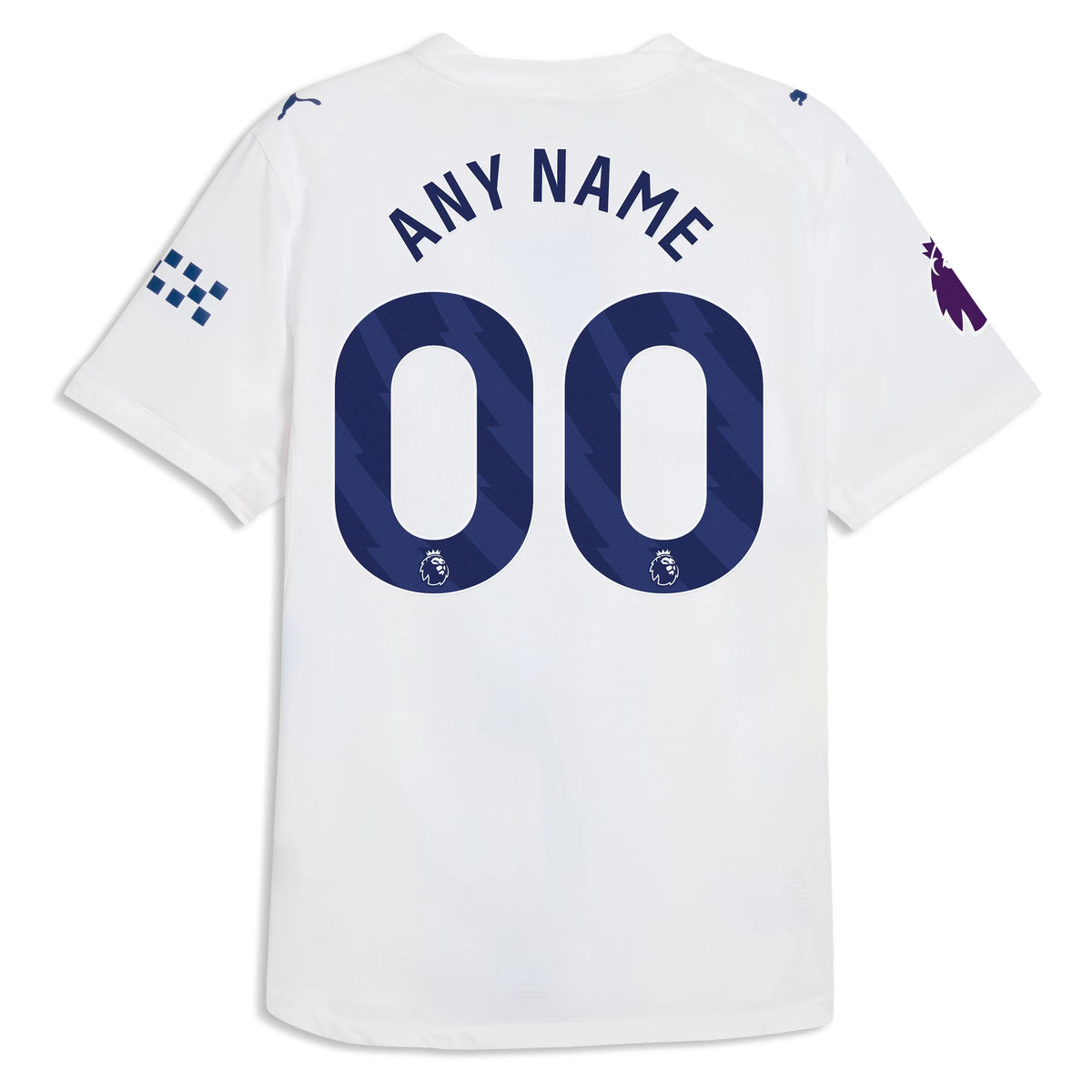 Back view of Manchester City 2026-2027 third white on-field authentic custom football shirt by Final Third Kit