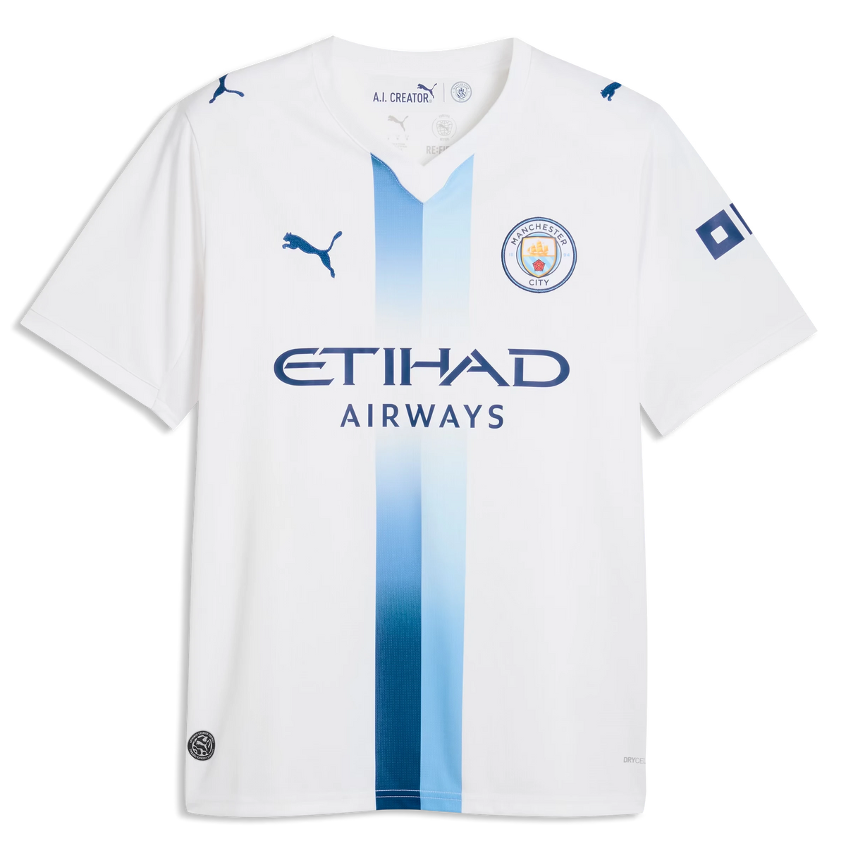 Front view of Manchester City 2026-2027 third white replica soccer jersey by Final Third Kit