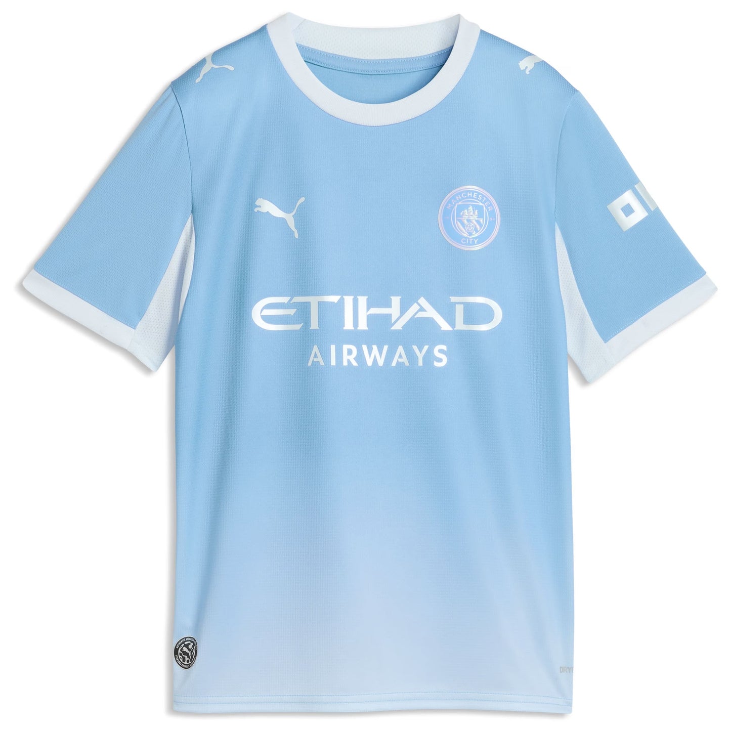 Manchester City 2026/27 Home Kids Stadium Replica Jersey top front view