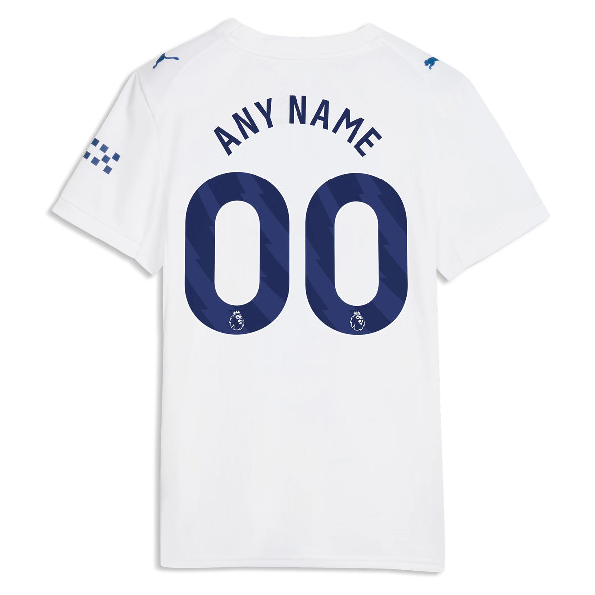 Back view of women's Manchester City 2026-2027 third white replica custom football shirt by Final Third Kit