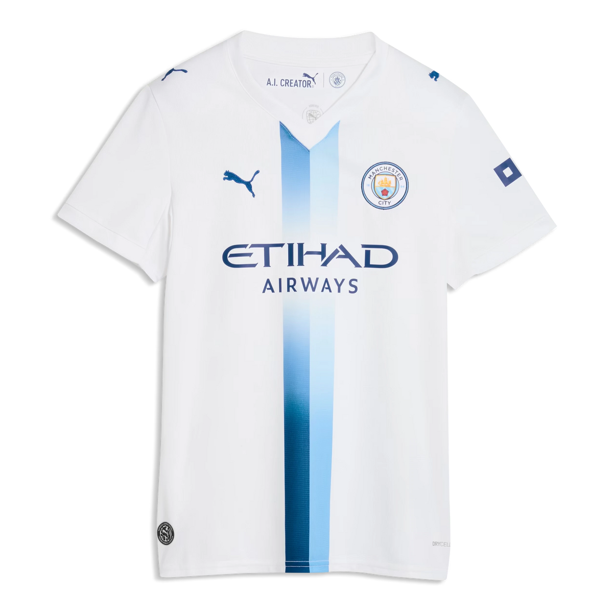 Front view of women's Manchester City 2026-2027 third white replica soccer jersey by Final Third Kit