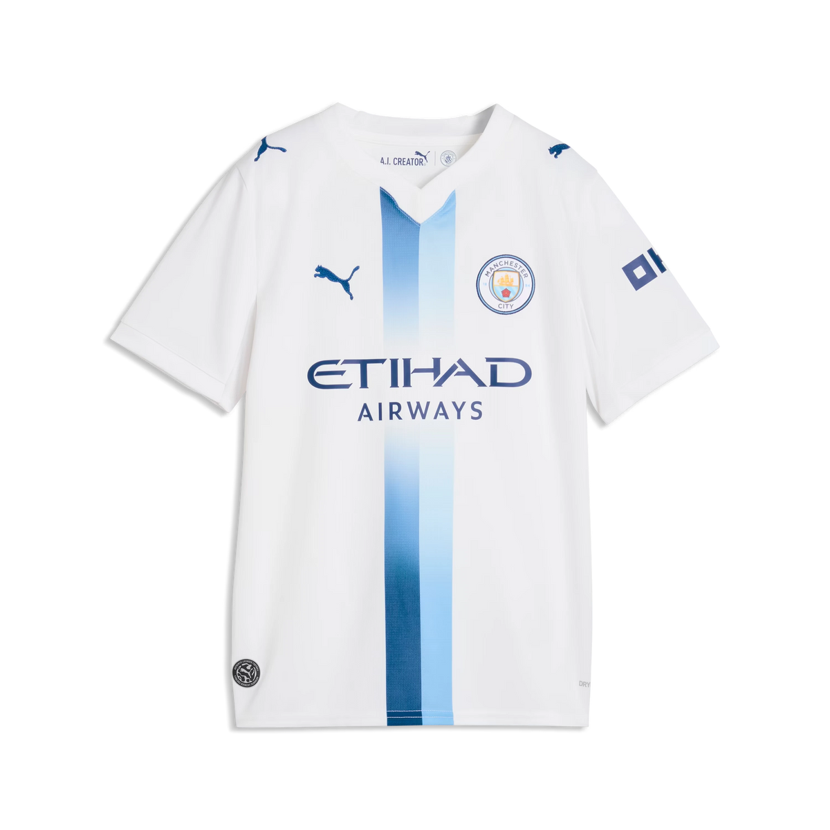 Front View of Manchester City 26/27 White Third Jersey