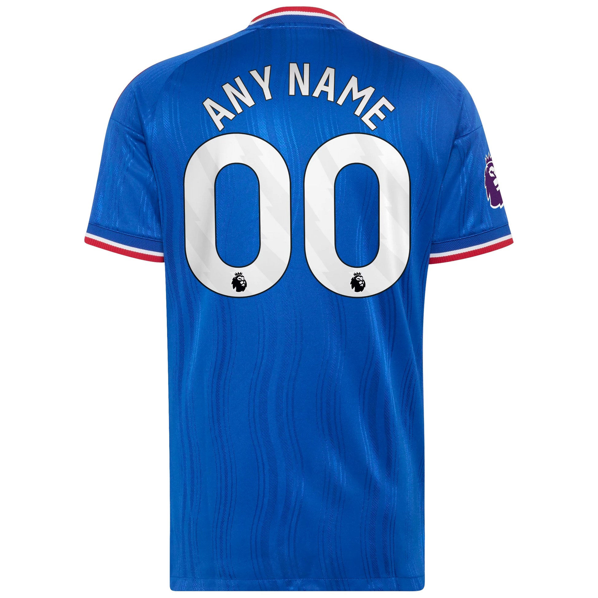 Back view of men's Manchester United 2026-2027 away royal blue on-field authentic football shirt with custom name and number printing by Final Third Kit