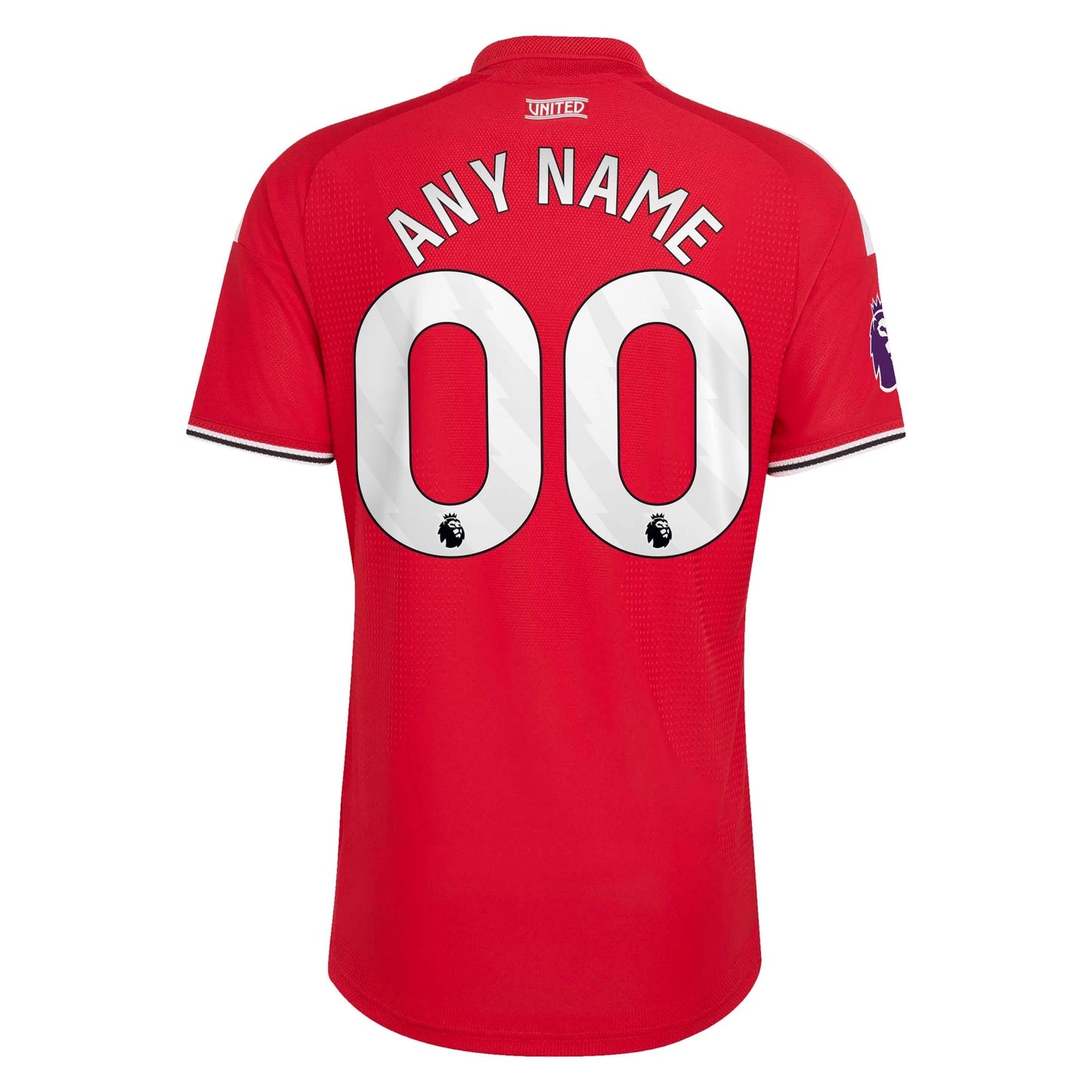 Back view of men's Manchester United 2026-2027 home red on-field authentic football shirt with custom name and number printing by Final Third Kit