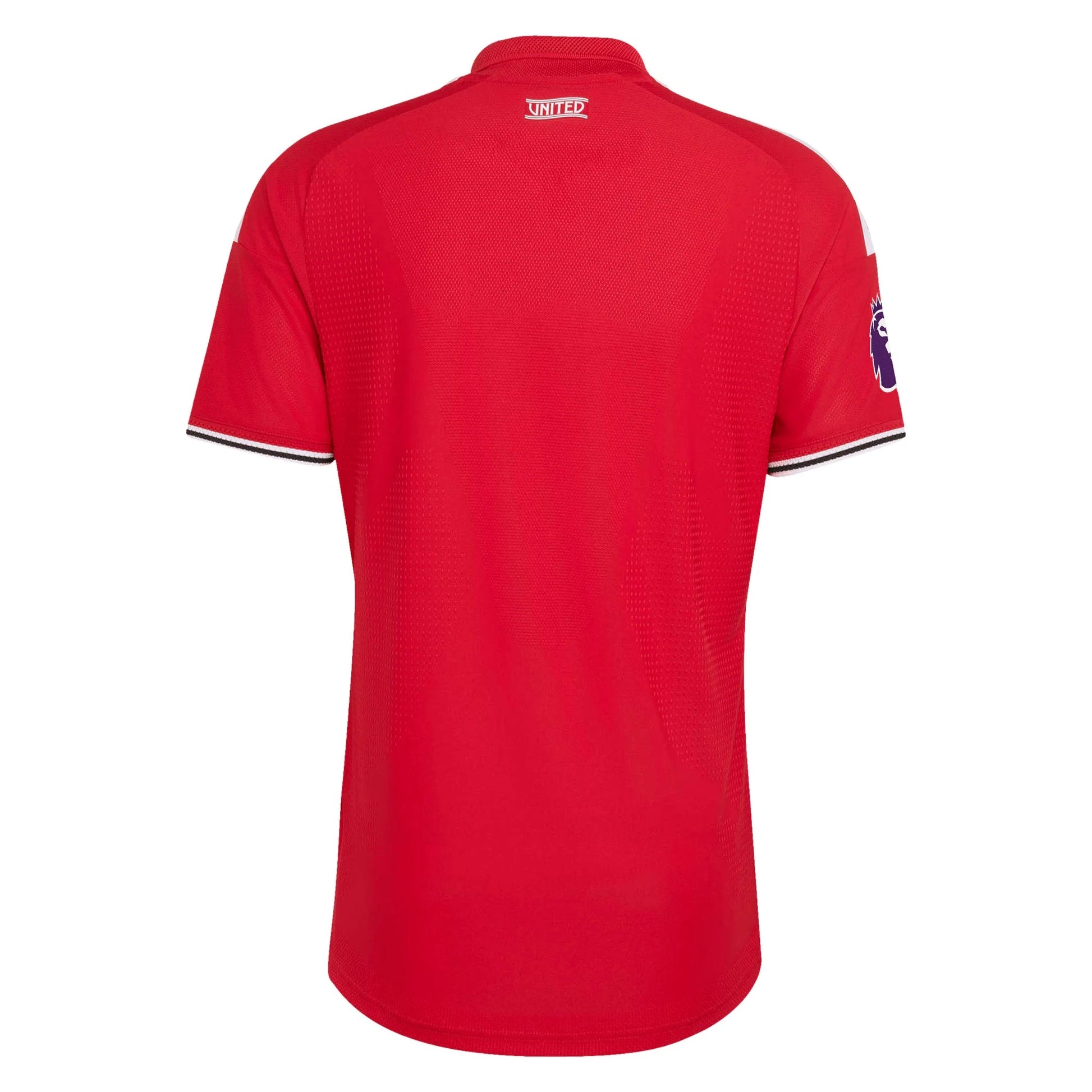 Back view of men's Manchester United 2026-2027 home red on-field authentic football shirt by Final Third Kit