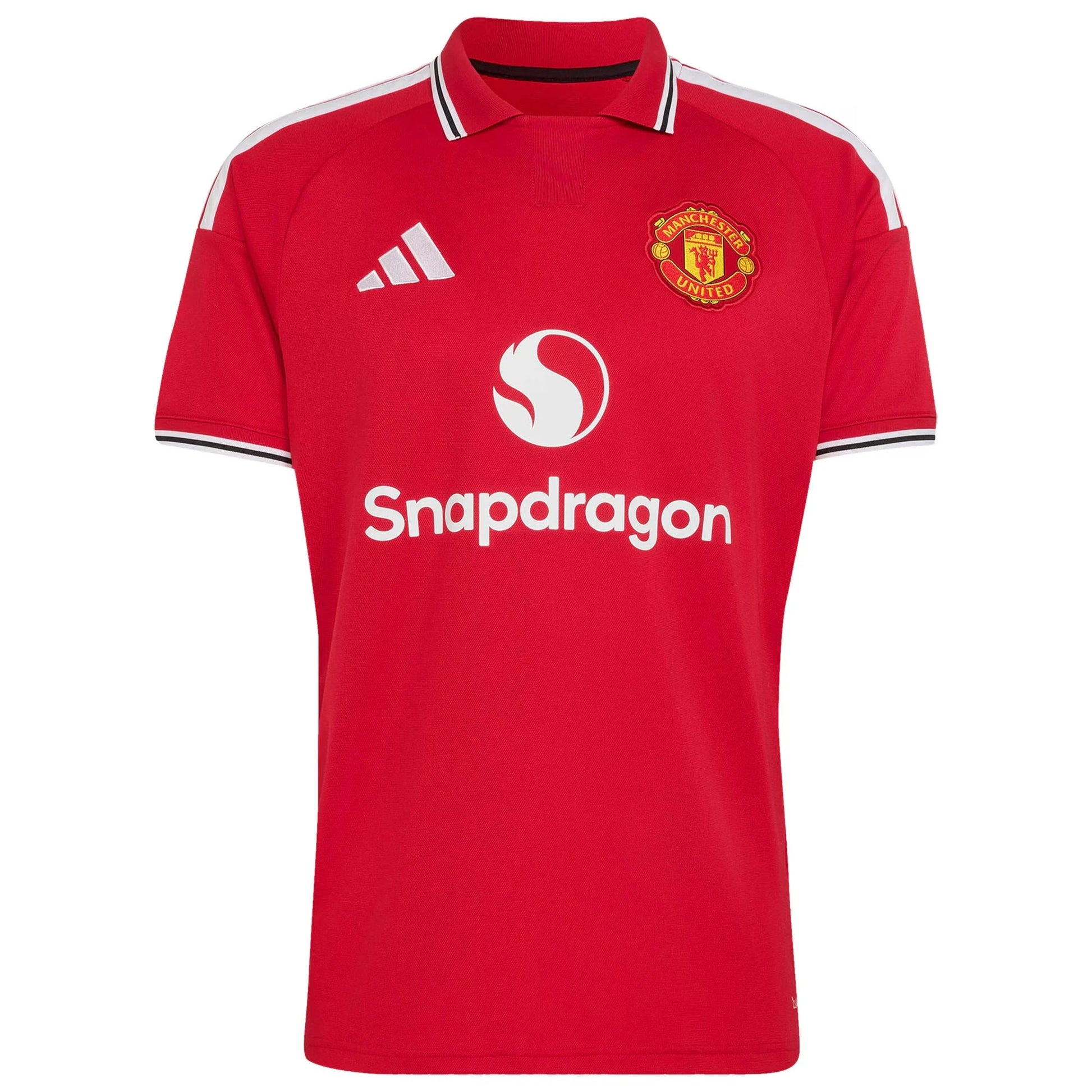 Front view of men's Manchester United 2026-2027 home red replica soccer jersey by Final Third Kit