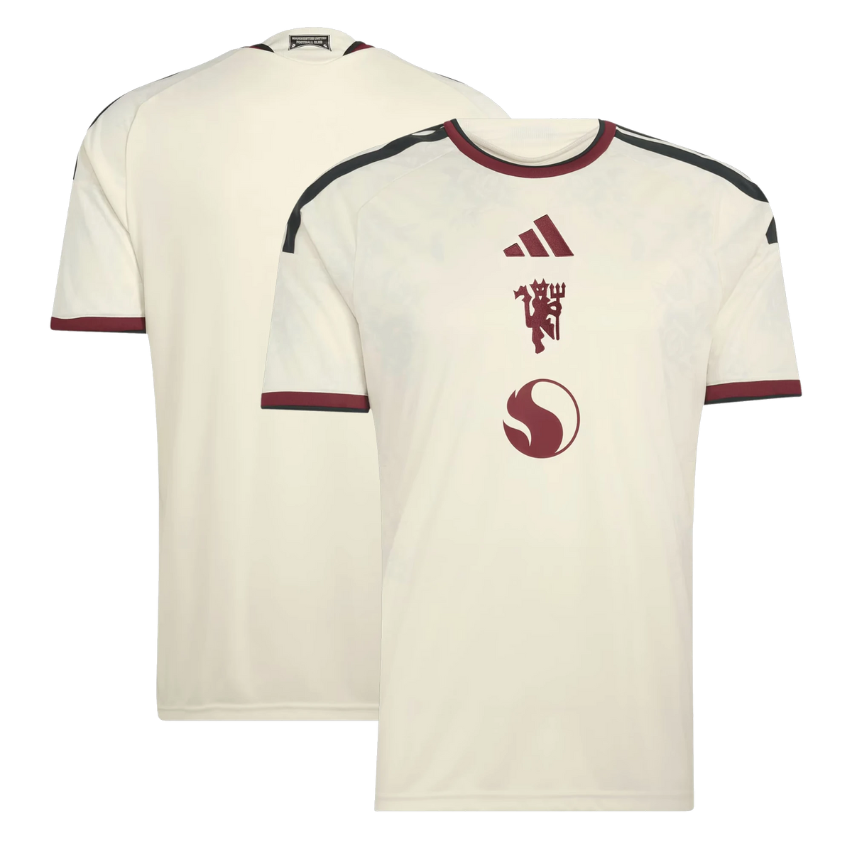 Front and back view of Manchester United 2026-2027 third cream replica custom jersey by Final Third Kit
