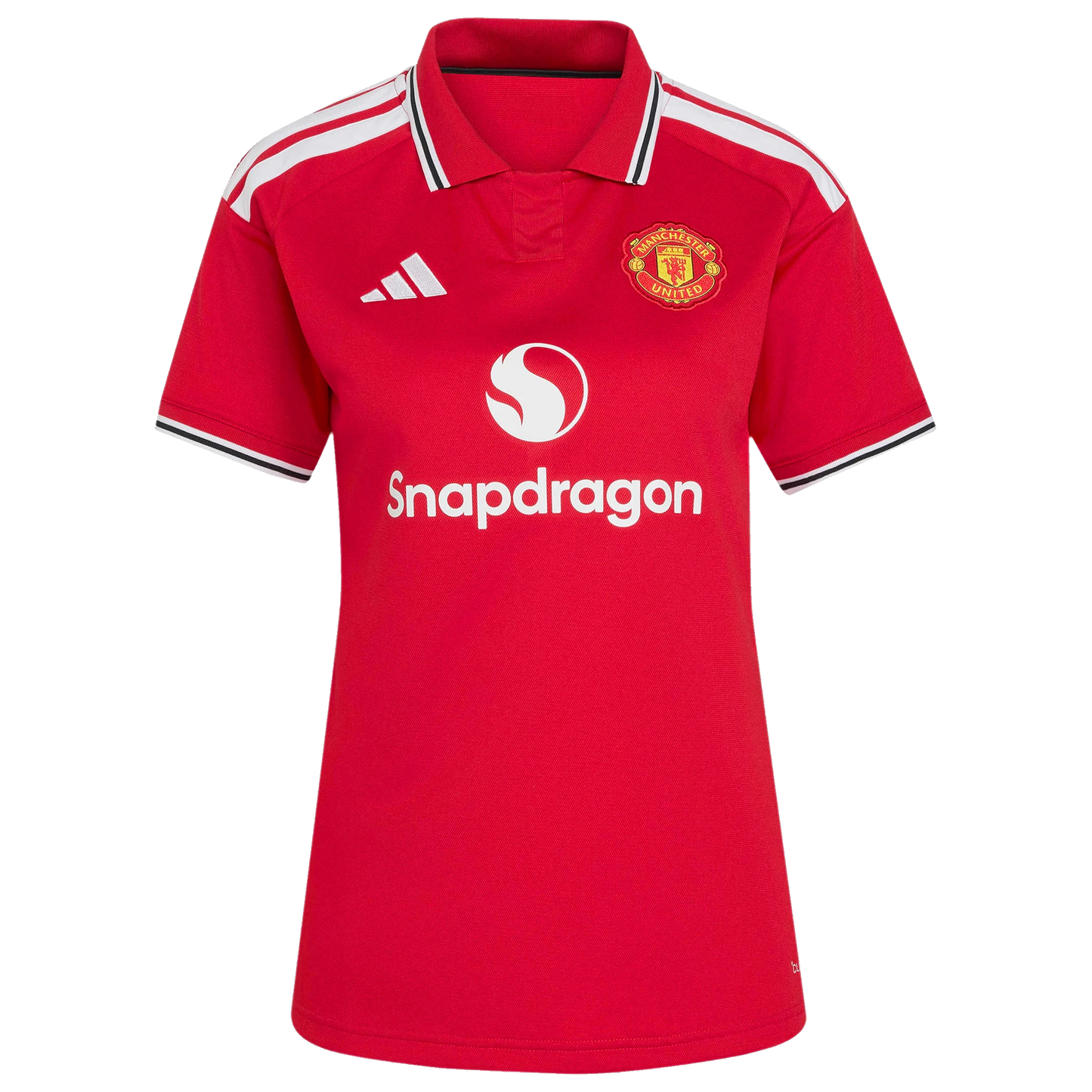 Front view of women's Manchester United 2026-2027 home red replica soccer jersey by Final Third Kit
