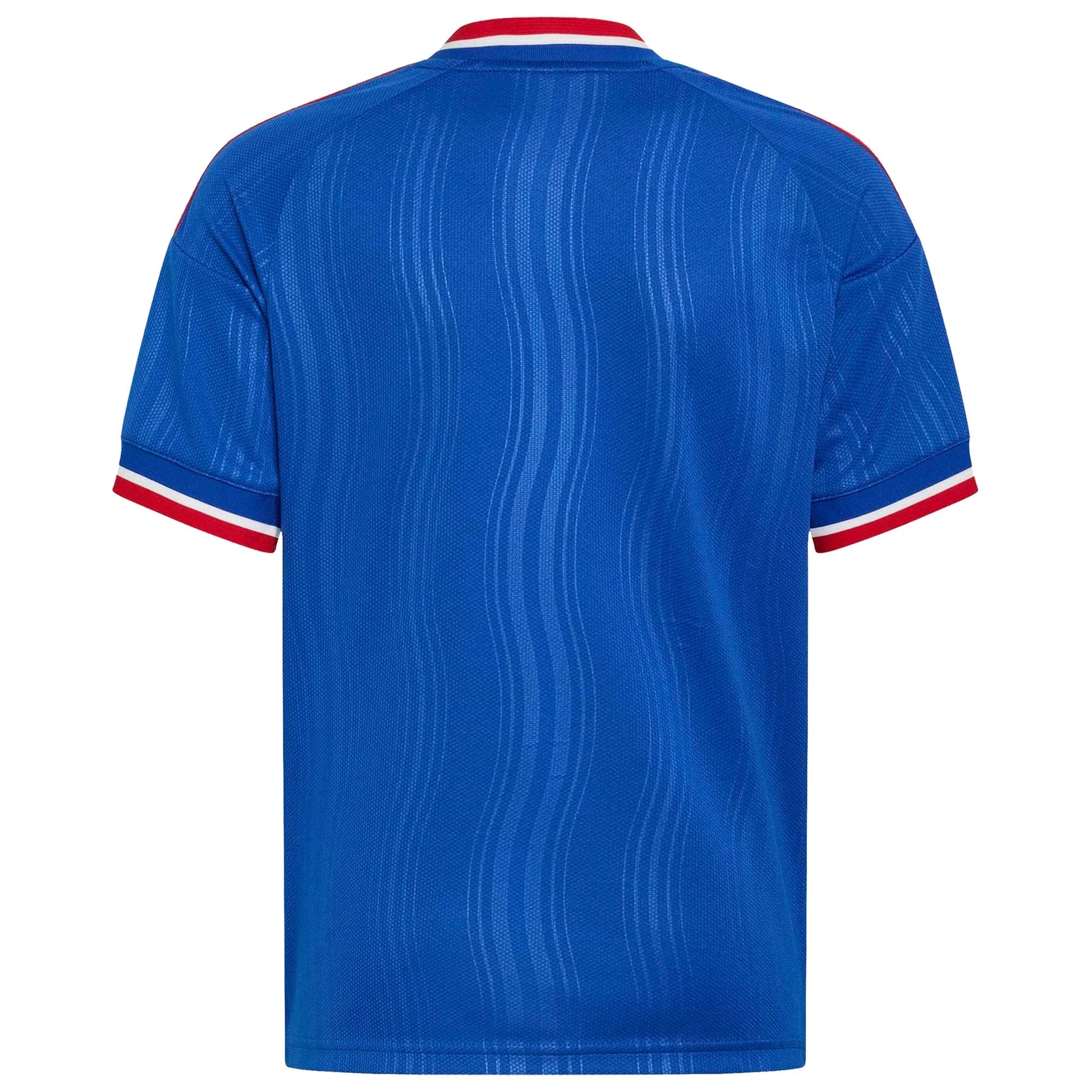 Back view of youth Manchester United 2026-2027 away royal blue replica football shirt by Final Third Kit