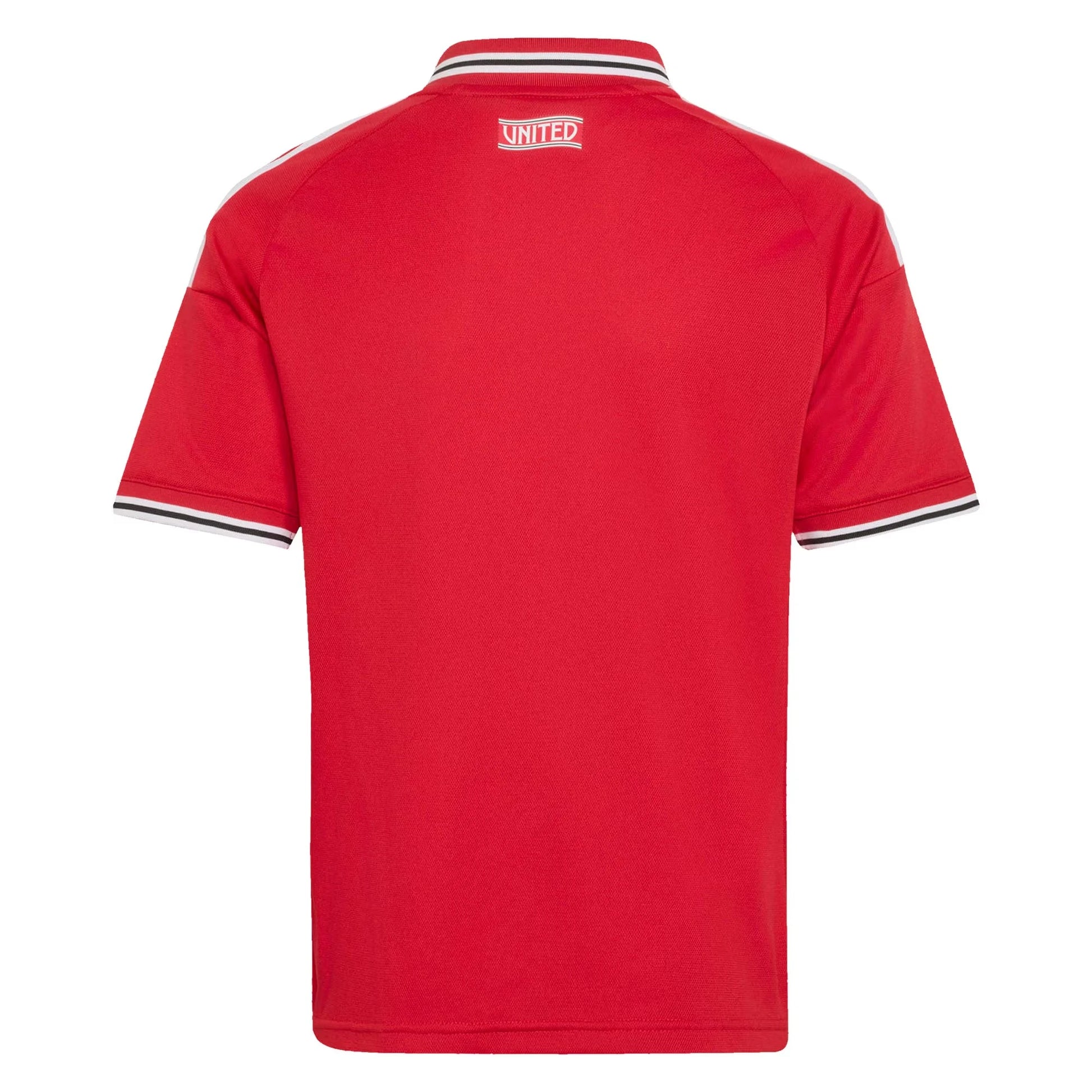 Back view of youth Manchester United 2026-2027 home red replica football shirt by Final Third Kit
