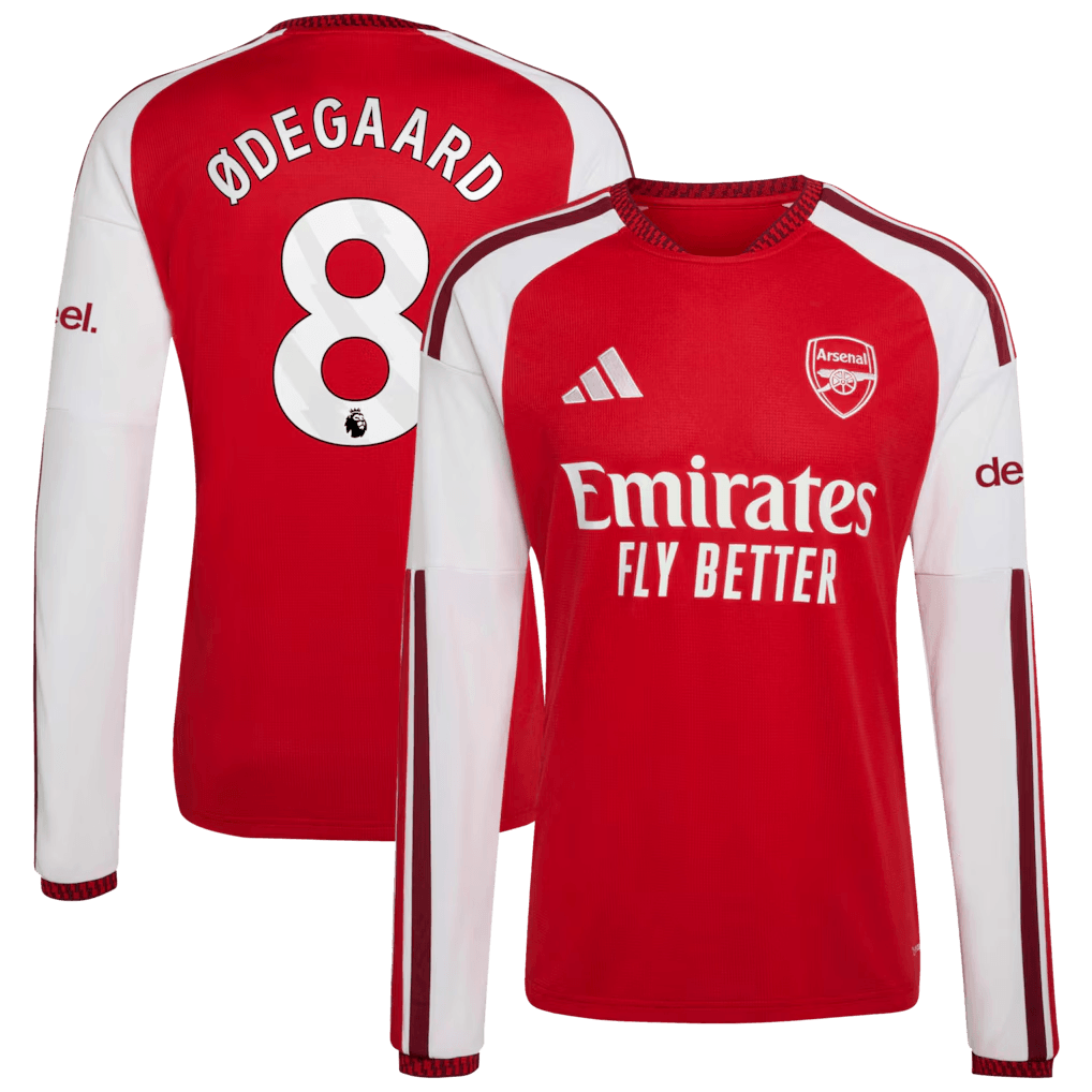 Arsenal 2026/27 Home Stadium Replica Long Sleeve Jersey - Ødegaard #8 