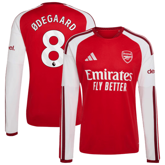 Arsenal 2026/27 Home Stadium Replica Long Sleeve Jersey - Ødegaard #8 