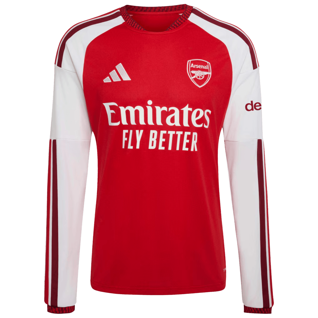 Arsenal 2026/27 Home Stadium Replica Long Sleeve Jersey - Ødegaard #8 front view
