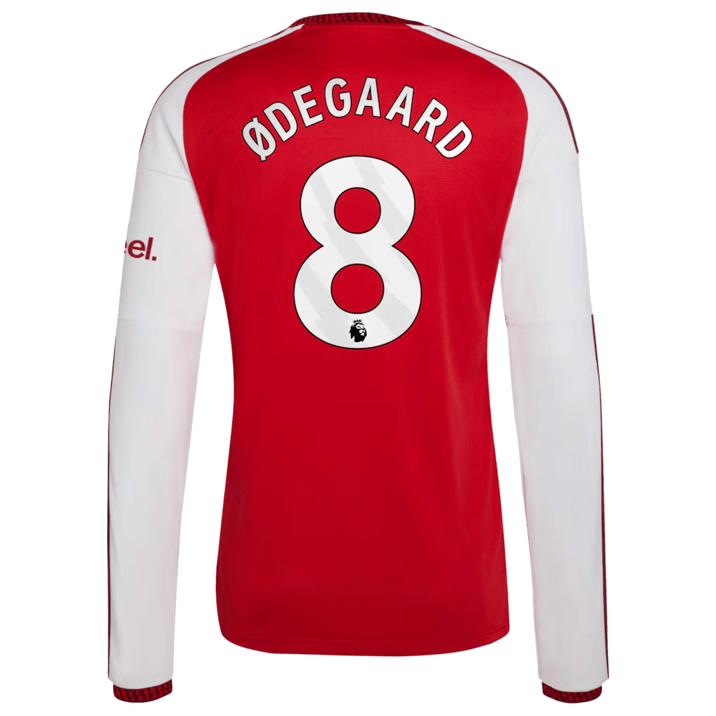 Arsenal 2026/27 Home Stadium Replica Long Sleeve Jersey - Ødegaard #8 back view