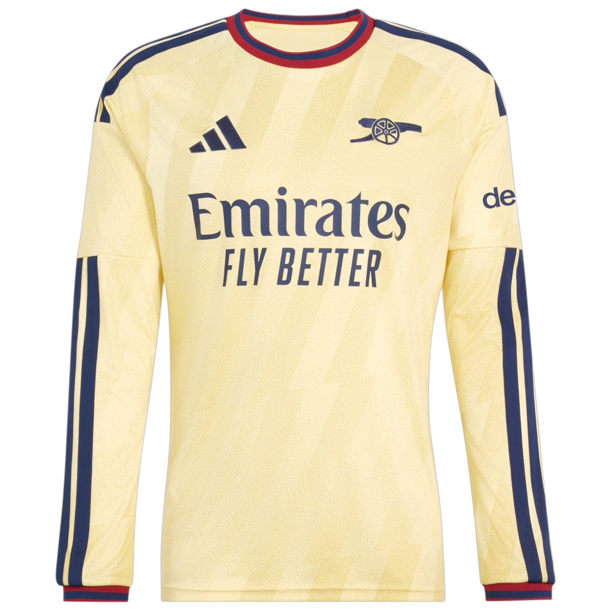Front view of men's Arsenal 2026-2027 third yellow replica long sleeve soccer jersey by Final Third Kit