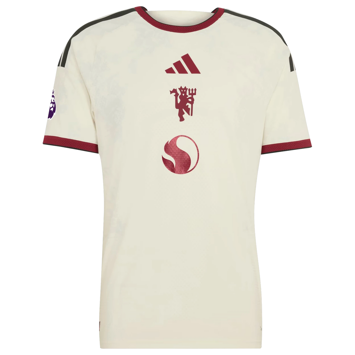 Front view of Manchester United 2026-2027 third cream on-field authentic soccer jersey by Final Third Kit