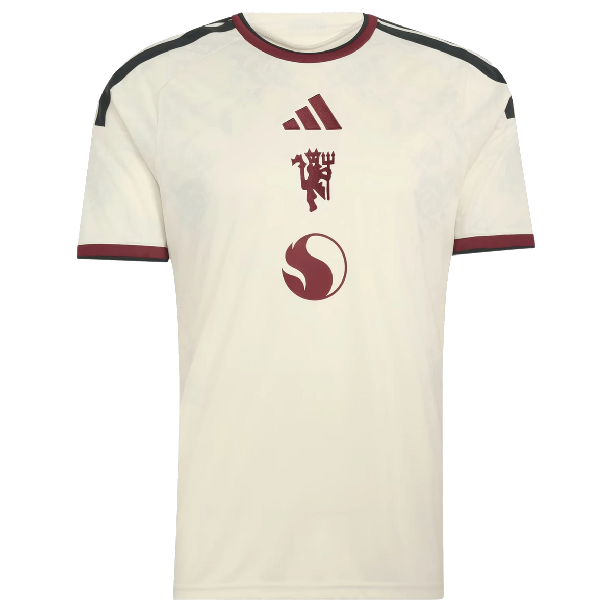 Front view of Manchester United 2026-2027 third cream replica soccer jersey by Final Third Kit