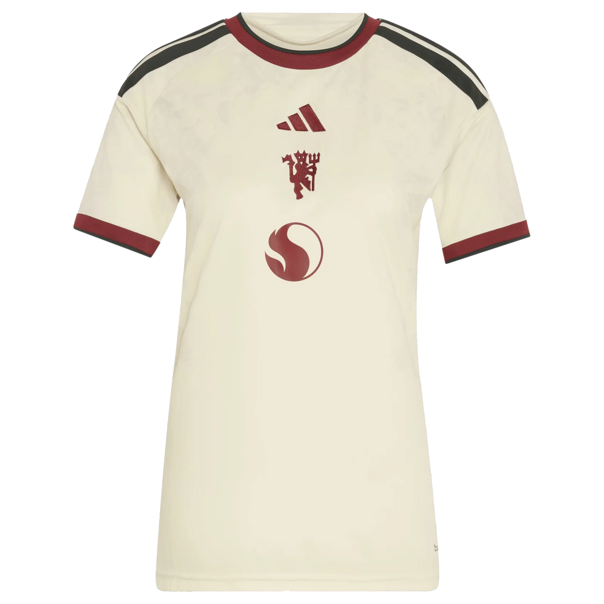 Front view of women's Manchester United 2026-2027 third cream replica soccer jersey by Final Third Kit
