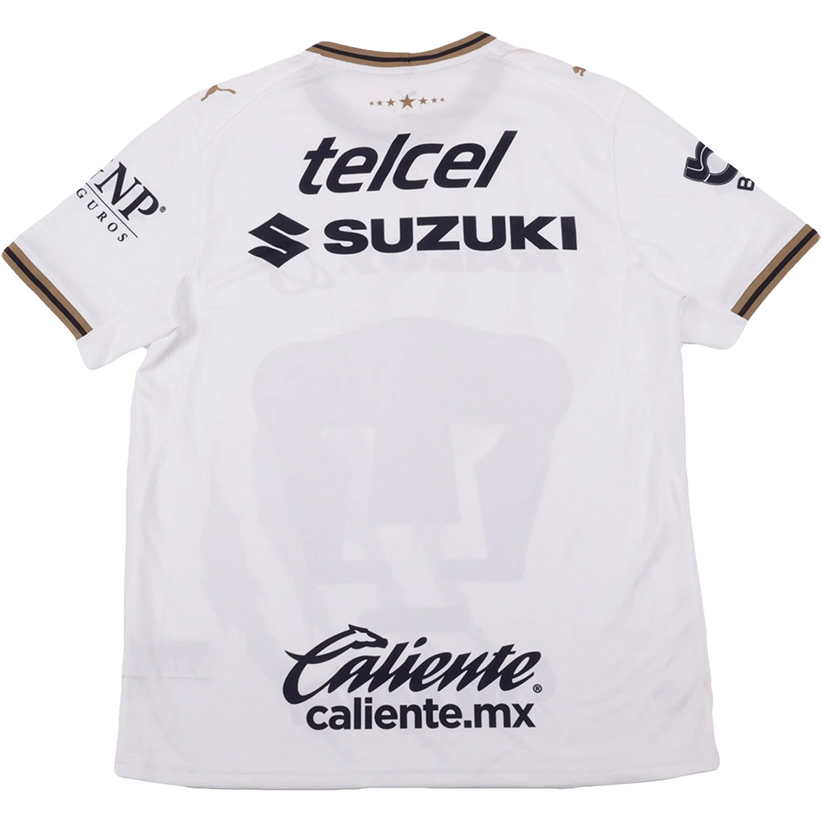 Back view of youth Pumas 2026-2027 away white stadium football shirt by Final Third Kit