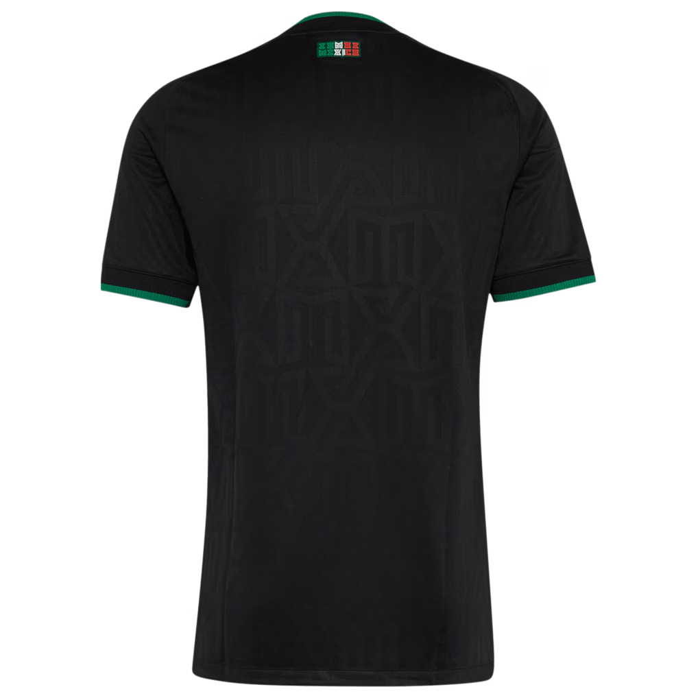 back view of Mexico national team 2026 soccer jersey black with subtle details