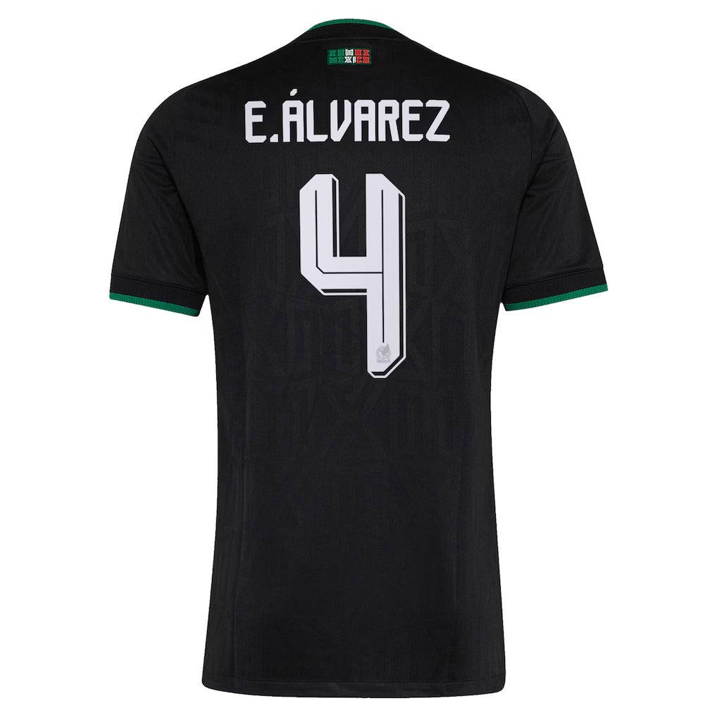 back view of Mexico national team 2026 third soccer jersey with E. ÁLVAREZ #4 custom print