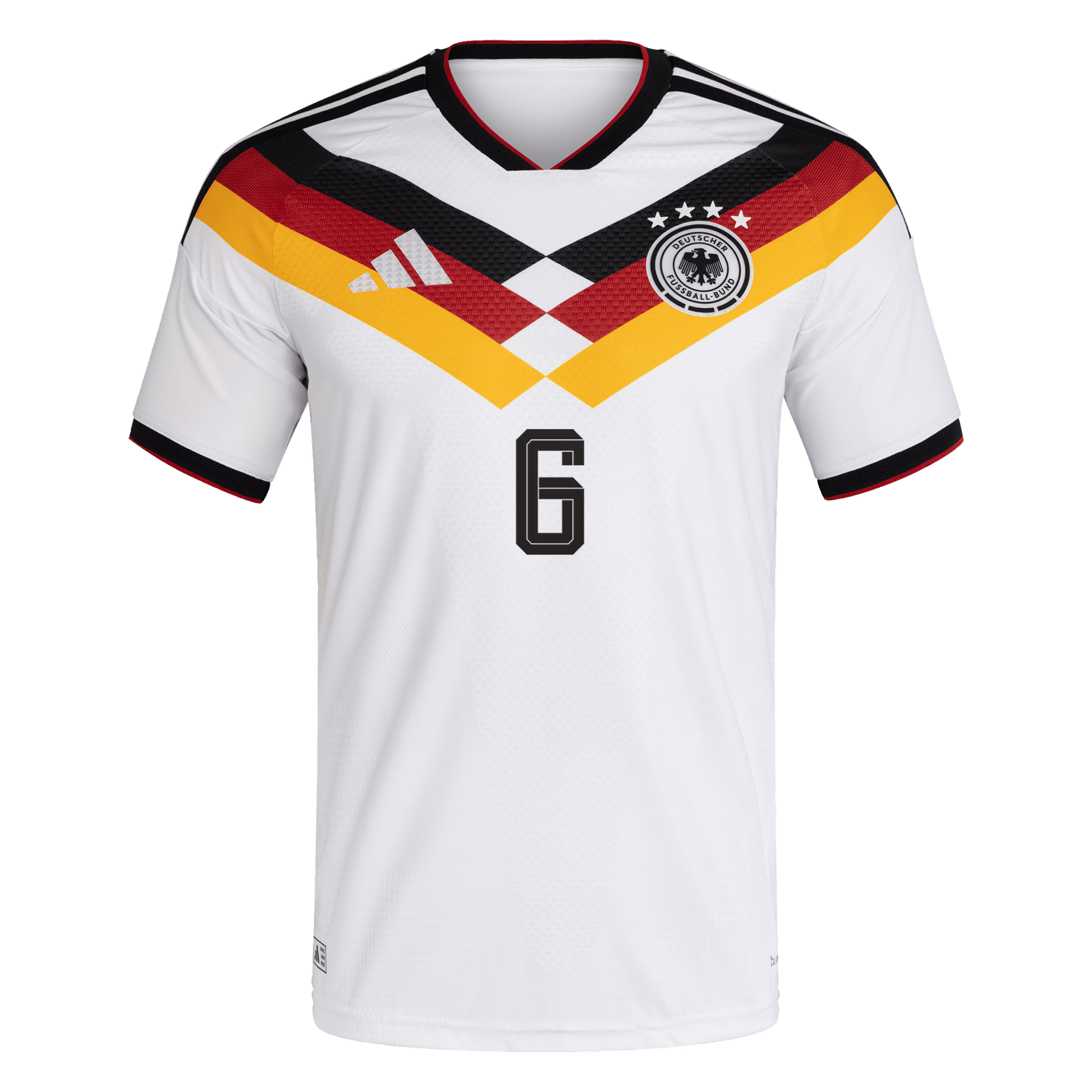 Germany 2026 World Cup Home Stadium Replica Jersey with Kimmich #6 printing front view