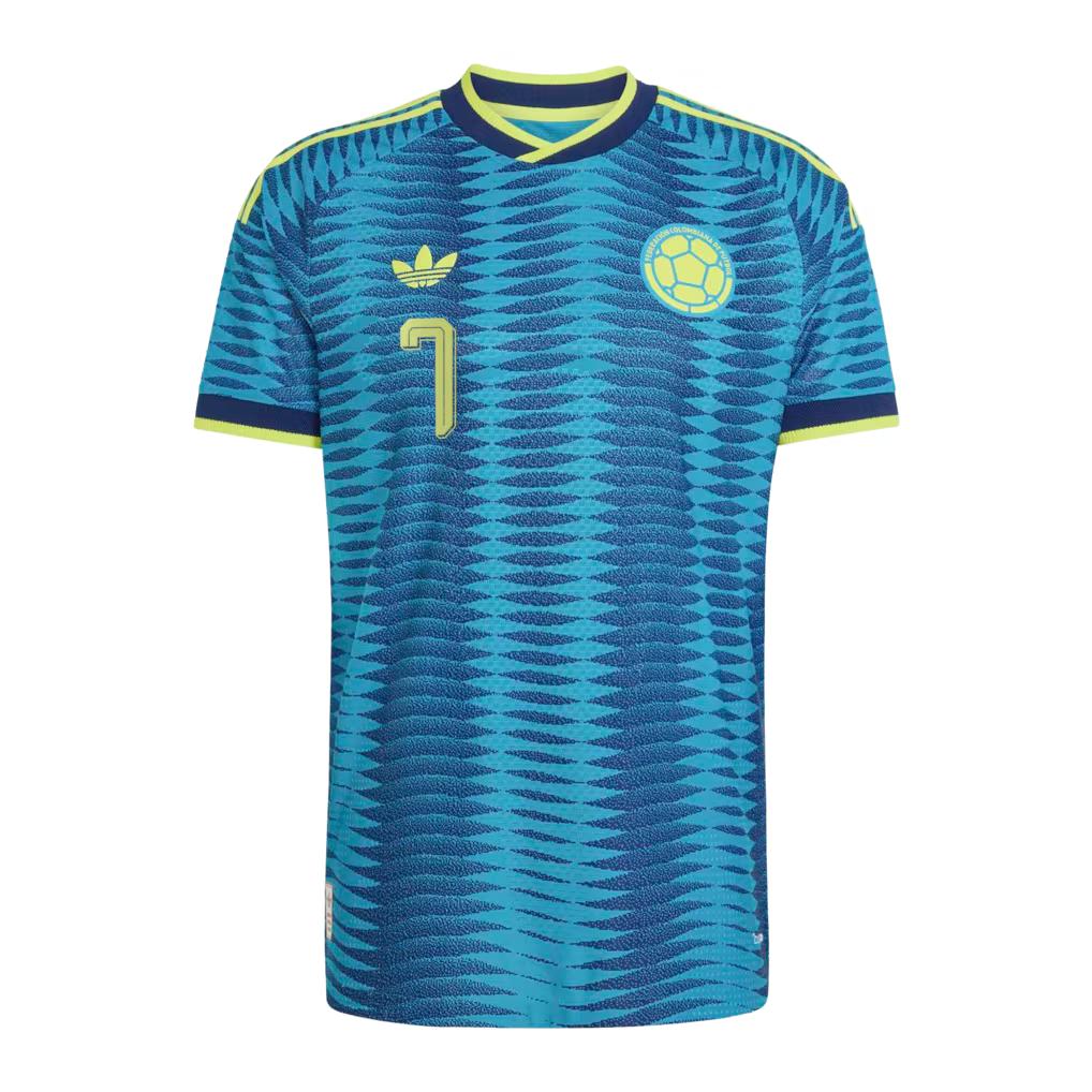 Colombia 2026 World Cup Away Stadium Replica Jersey  Luis Díaz #7 front view