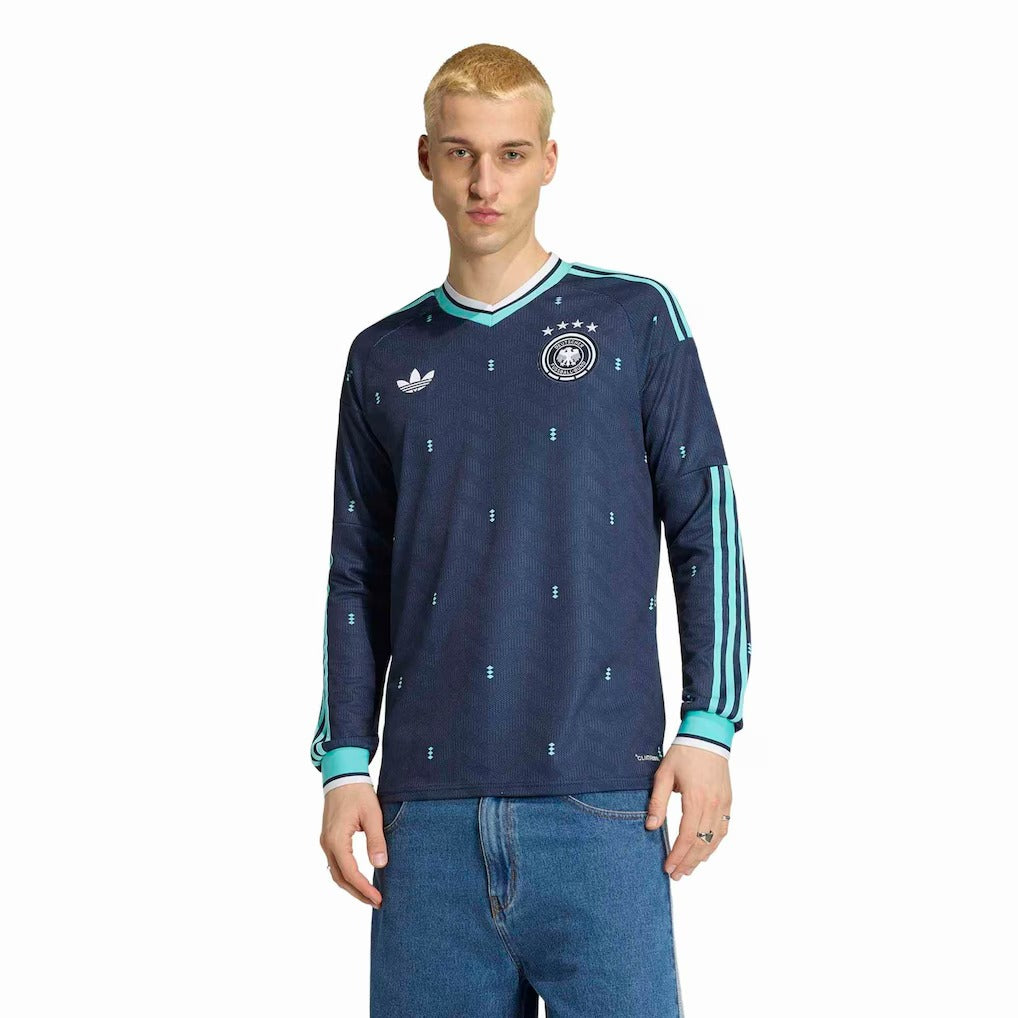 Person wearing a Germany 2026 World Cup Away Long Sleeve Stadium Replica Jersey