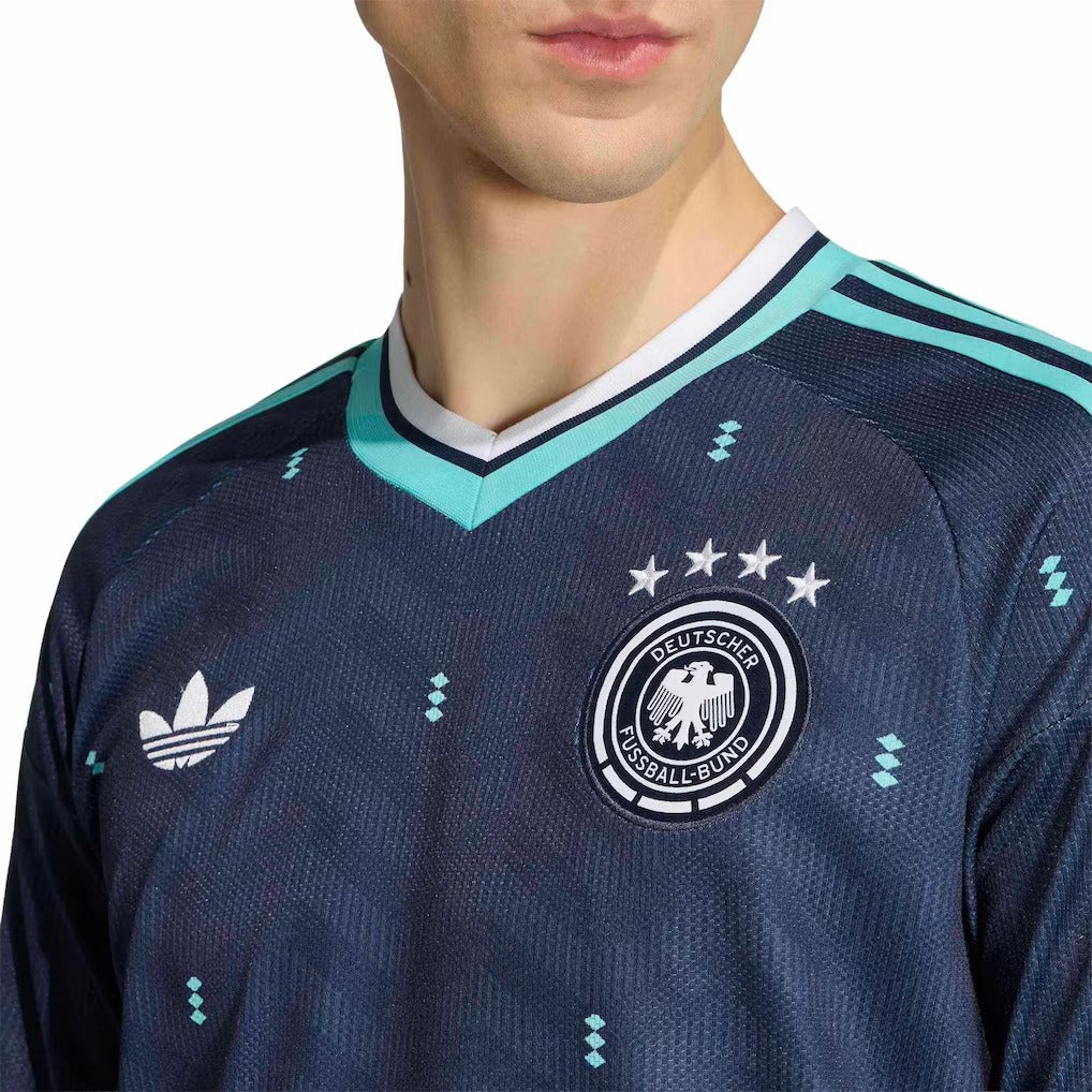 Germany 2026 World Cup Away Long Sleeve Stadium Replica Jersey with germany logo 