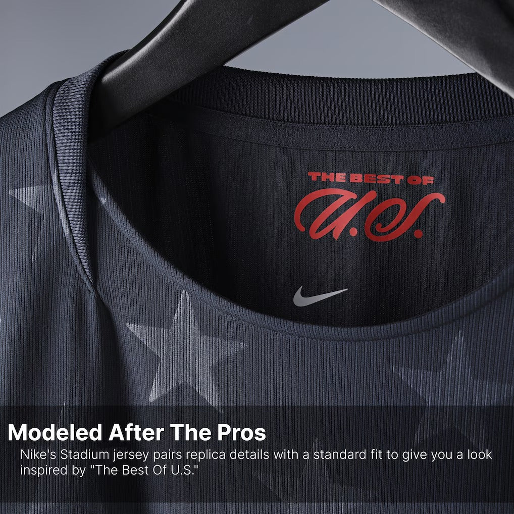 neck details on mens nike white usmnt 2026 away stadium replica jersey