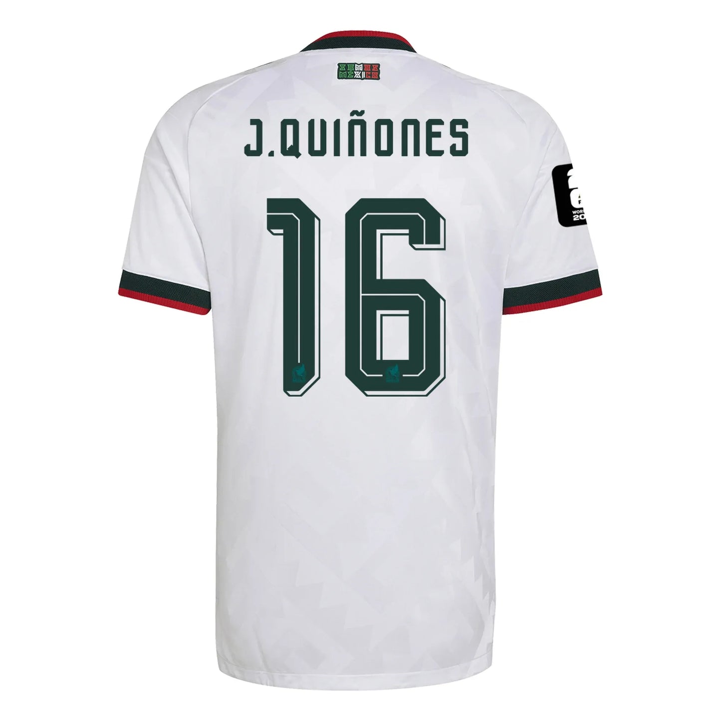 Mexico 2026 World Cup Away Stadium Replica Jersey - Quiñones #16 Back View