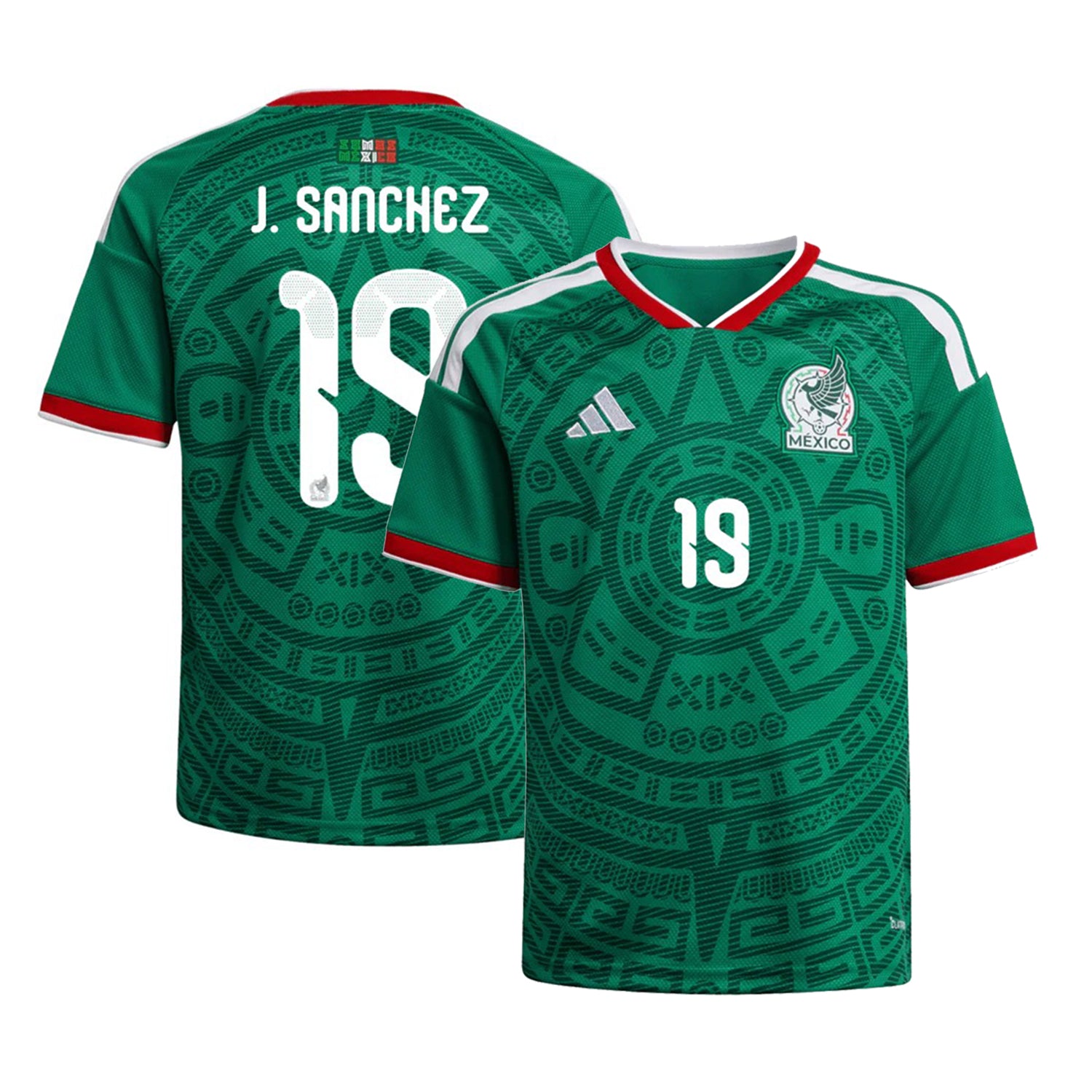 Mexico 2026 World Cup Home Stadium Replica Jersey With G. Mora #19 Printing