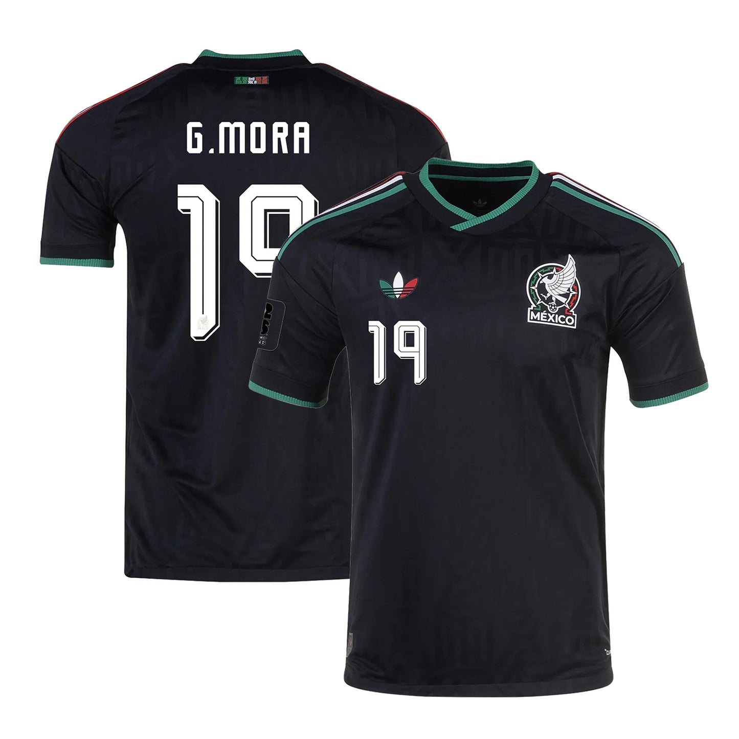 Mexico 2026 World Cup Third Stadium Replica Jersey With G. Mora #19 Printing