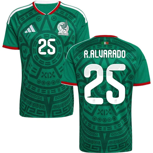 Mexico 2026 World Cup Home Stadium Replica Jersey With R. Alvarado #25 Printing