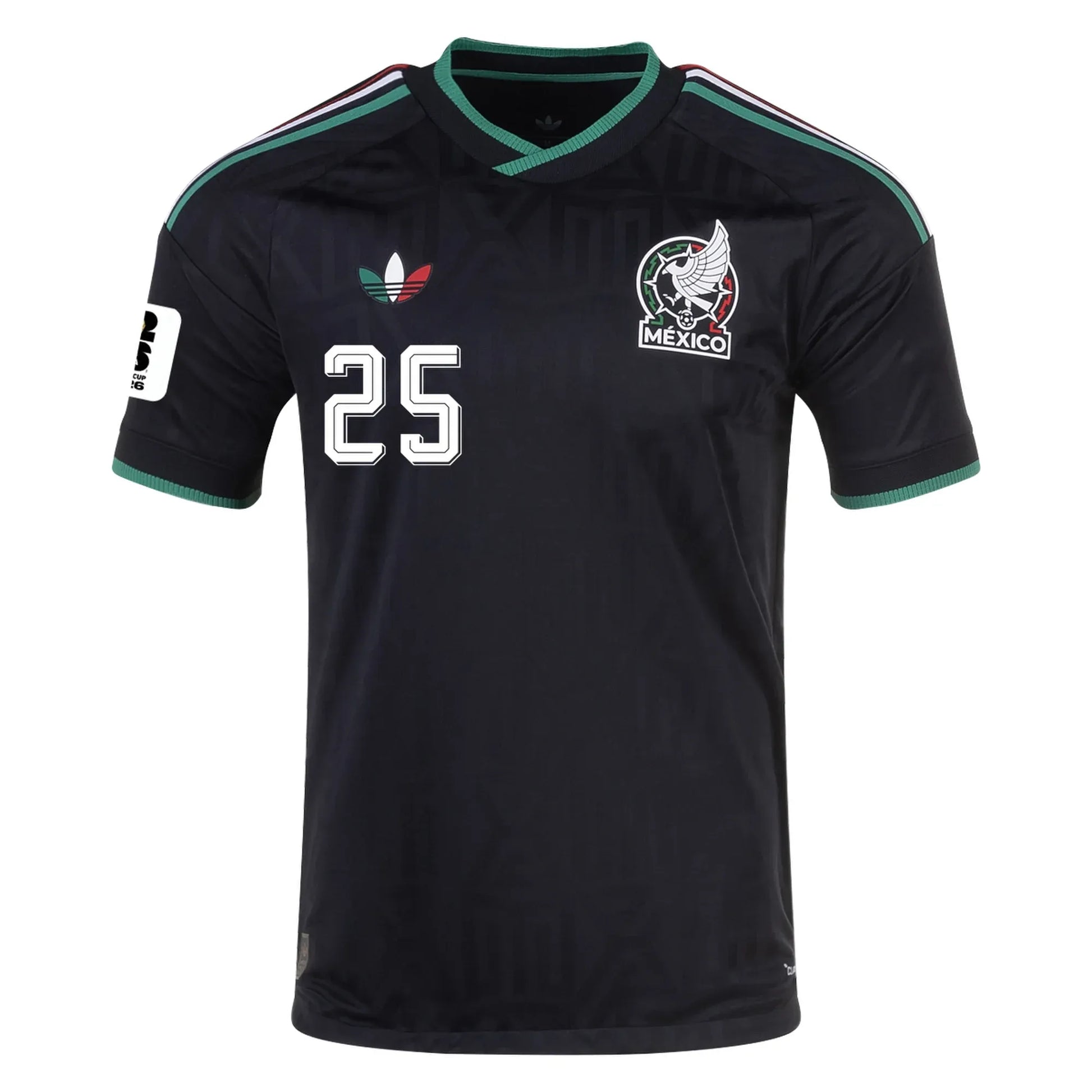 Mexico 2026 World Cup Third Stadium Replica Jersey With R. Alvarado #25 Printing  Front View