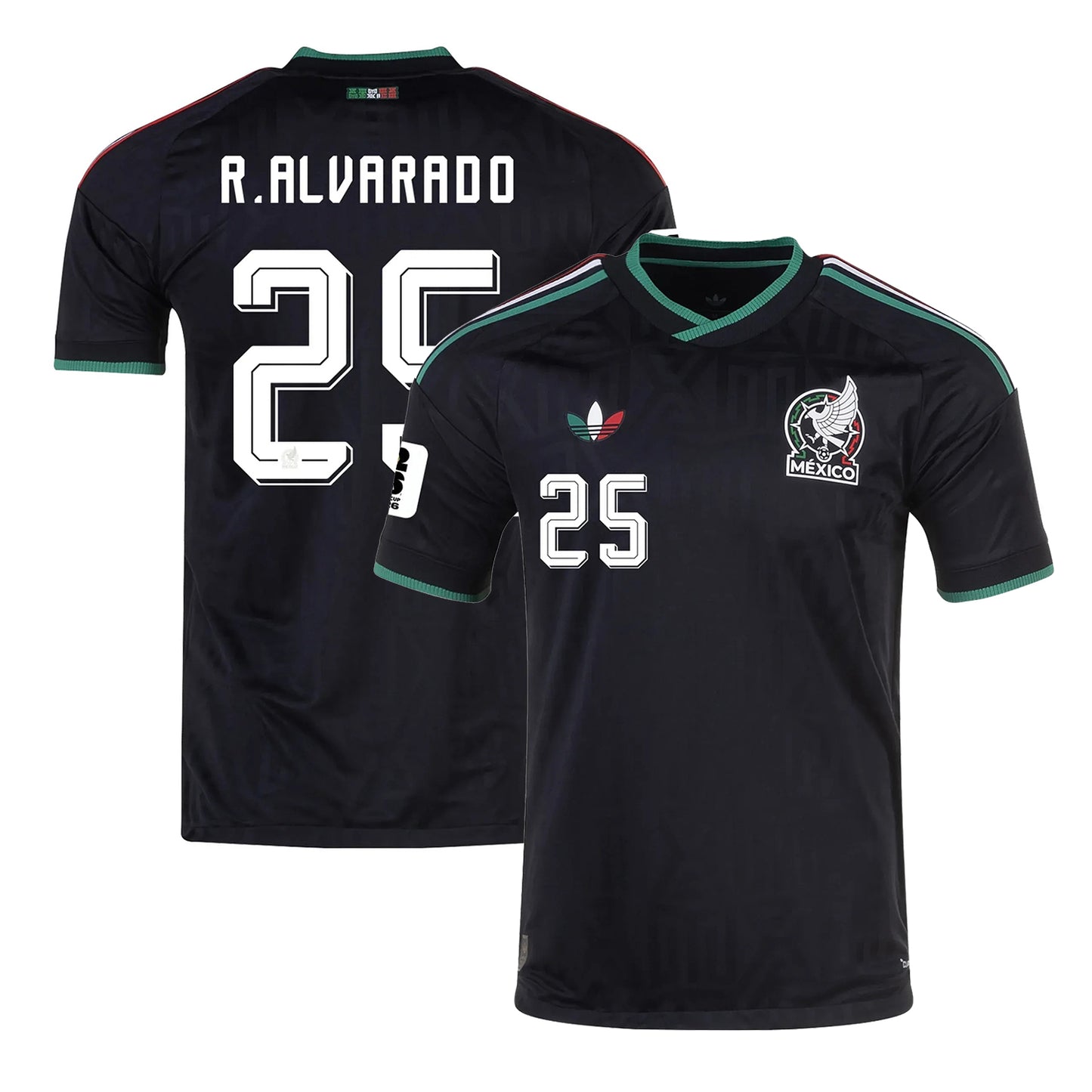 Mexico 2026 World Cup Third Stadium Replica Jersey With R. Alvarado #25 Printing 