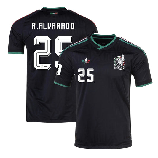 Mexico 2026 World Cup Third Stadium Replica Jersey With R. Alvarado #25 Printing 