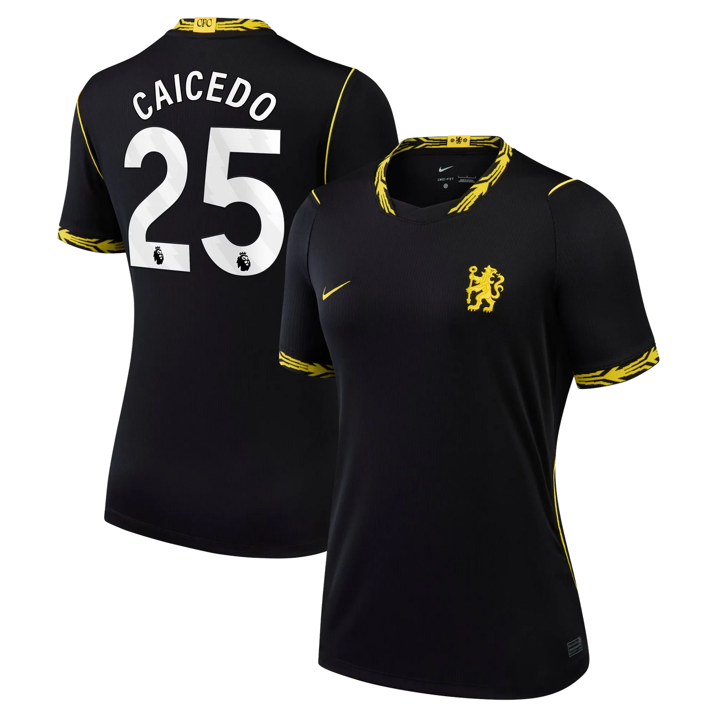 Moisés Caicedo Chelsea Women's 2026_27 Away Stadium Replica Jersey - Black