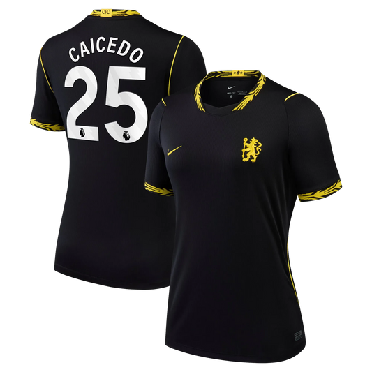 Moisés Caicedo Chelsea Women's 2026_27 Away Stadium Replica Jersey - Black