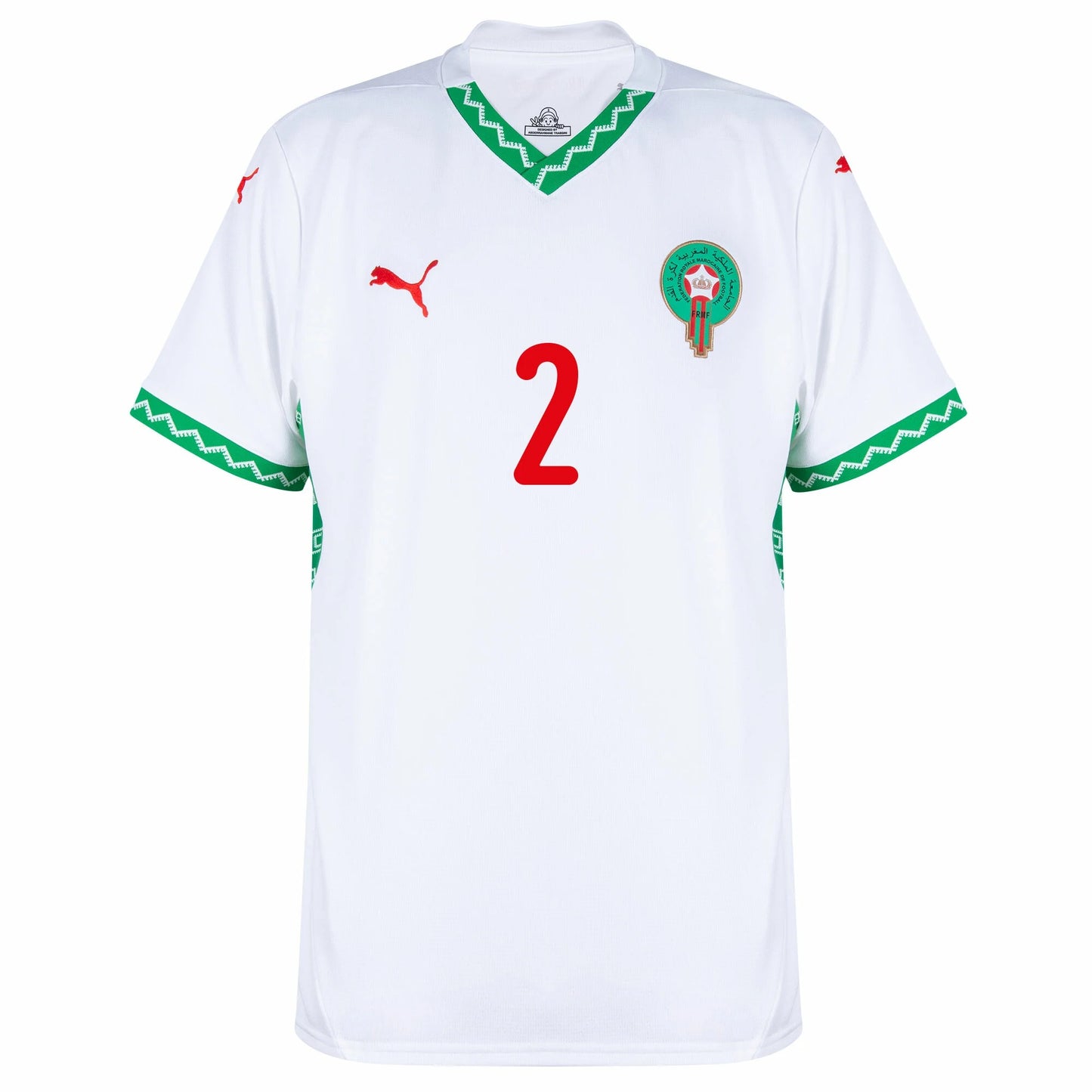 Morocco 2026 World Cup Home Stadium Replica Jersey - Hakimi #2 front view