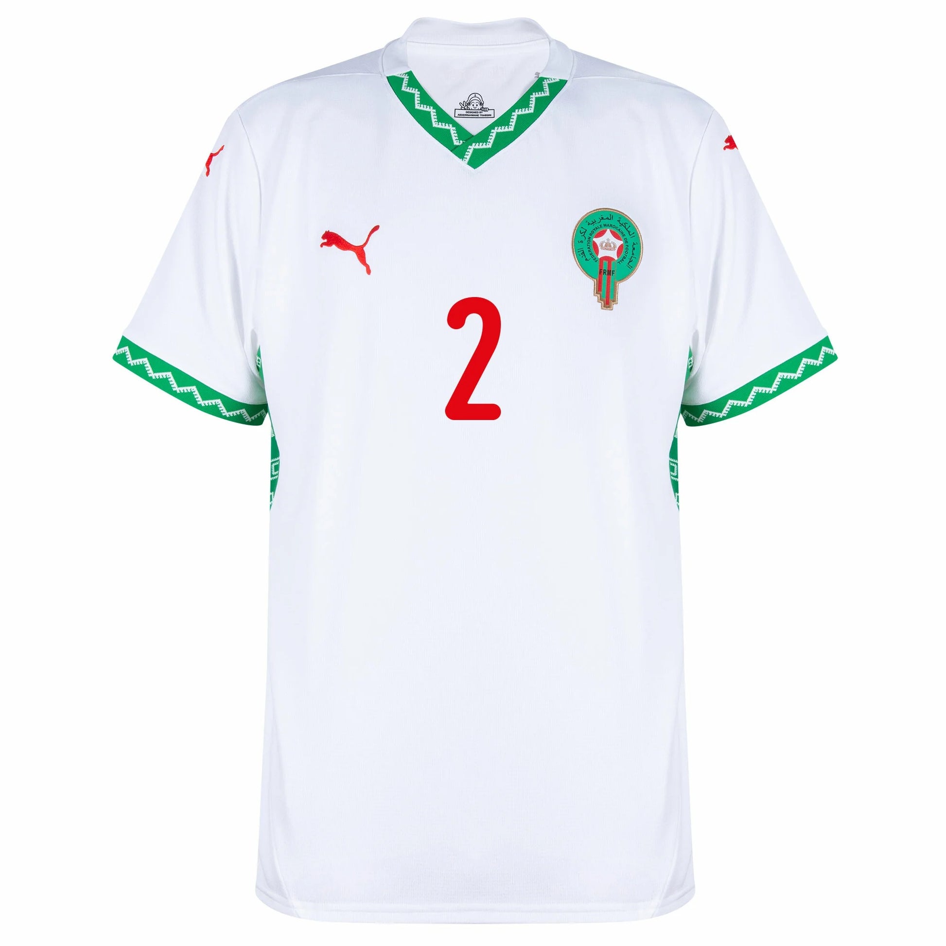 Morocco 2026 World Cup Home Stadium Replica Jersey - Hakimi #2 front view