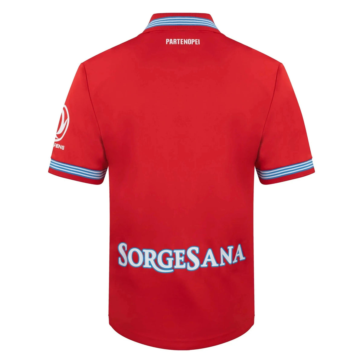 Back view of Napoli 2026-2027 third red stadium replica football shirt by Final Third Kit