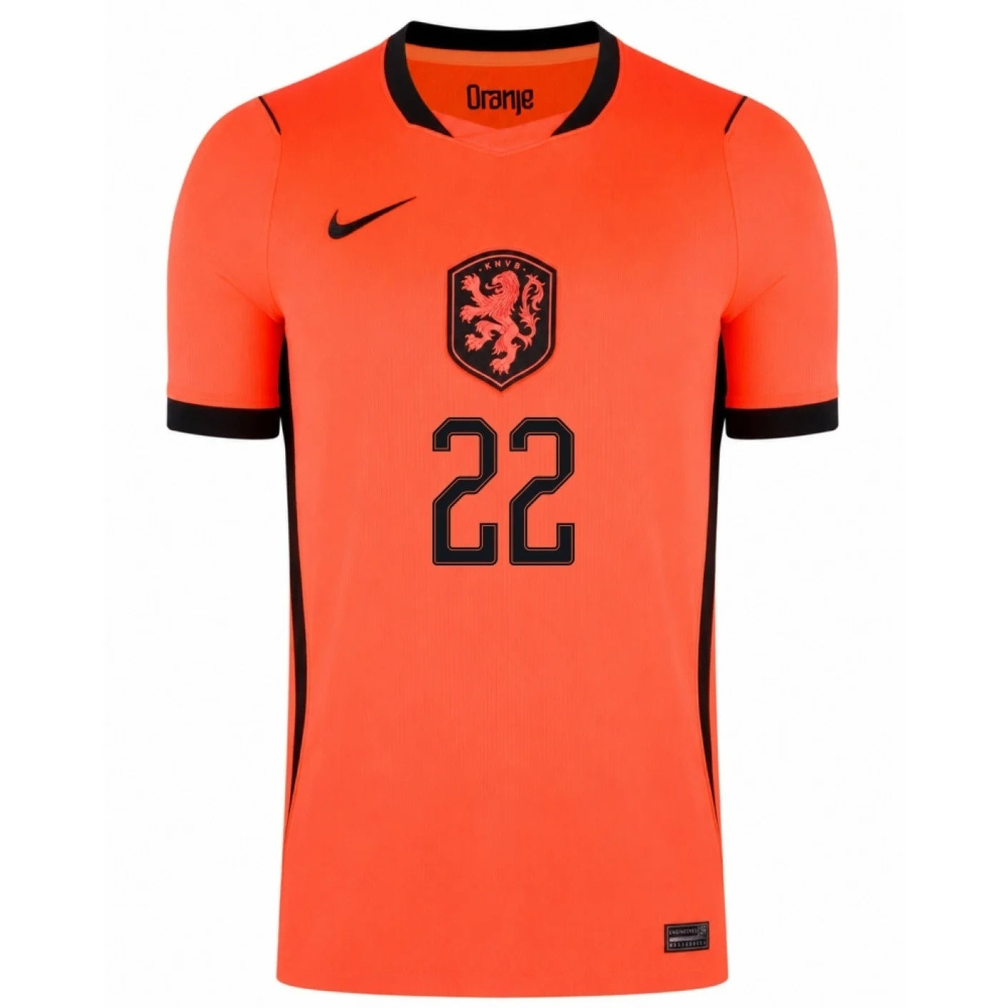 Netherlands 2026 World Cup Home Stadium Replica Jersey - Dumfries #22 front view