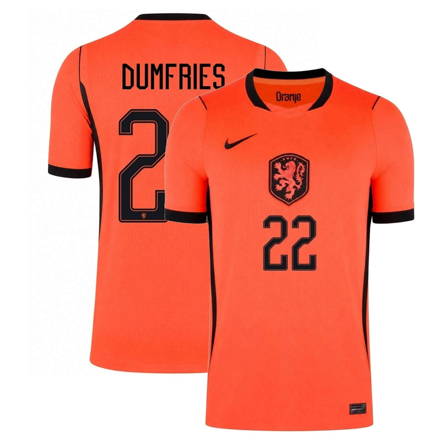 Netherlands 2026 World Cup Home Stadium Replica Jersey - Dumfries #22